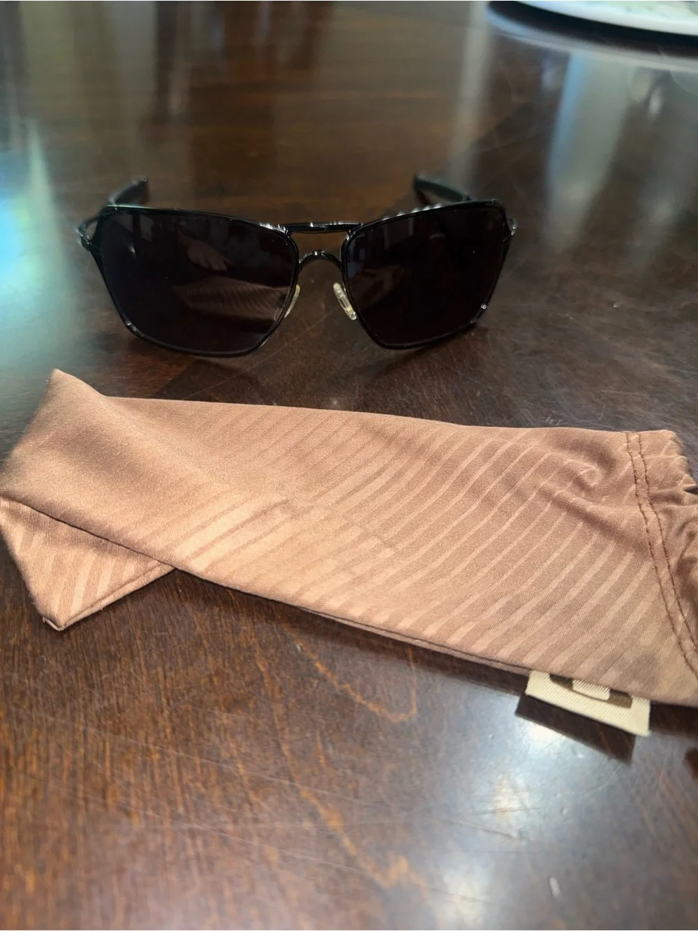 Oakley Inmate Black Frame Black Lens Pilot Sunglasses